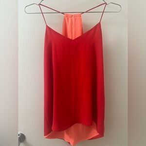 EXPRESS Red and Orange Women's Reversible Racerback Strappy Tank Top